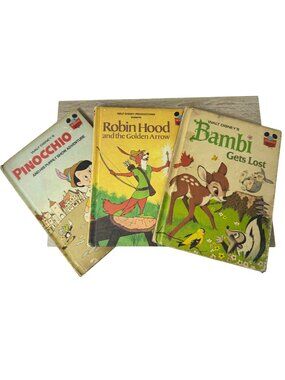 Vintage Disney's Wonderful World of Reading Hardcover Books - Set of 3